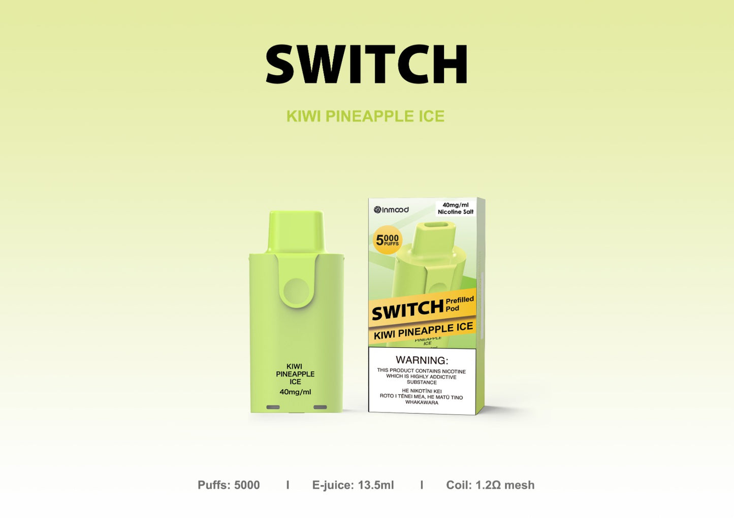 Inmood Switch Pods -5000 puffs (pack of 10) 40mg