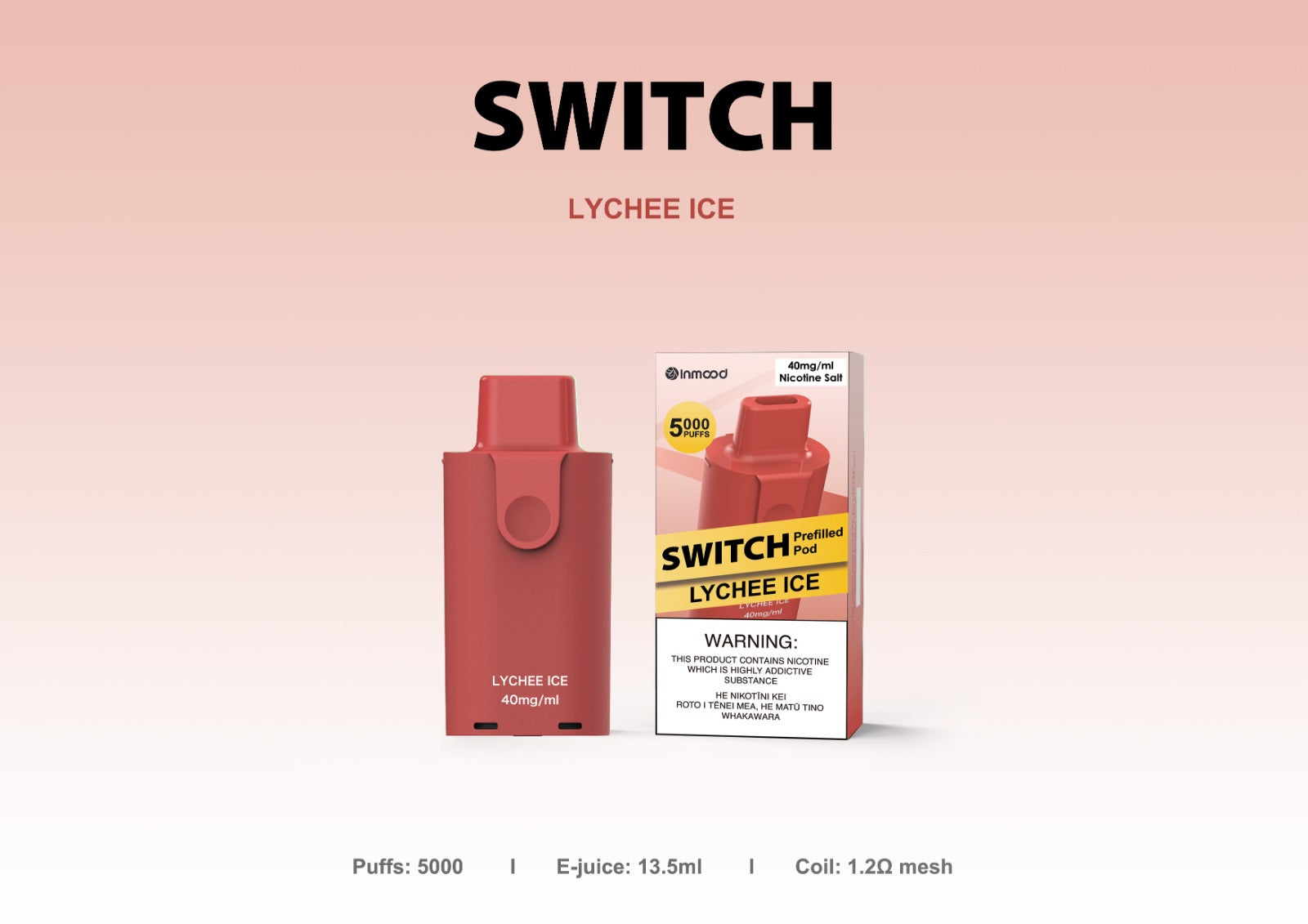 Inmood Switch Pods -5000 puffs (pack of 10) 40mg disposablevape.co.nz Inmood Switch Pods -5000 puffs (pack of 10) 40mg disposablevape.co.nz