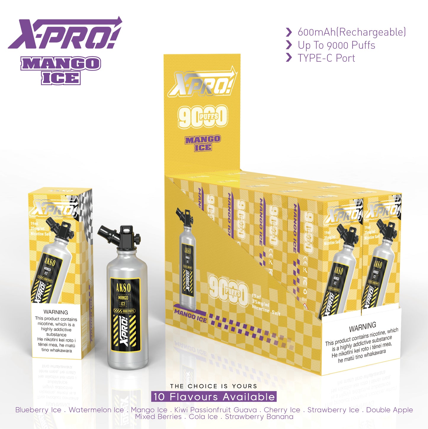 AKSO XPRO-9000 Puffs (Box of 10 pieces)