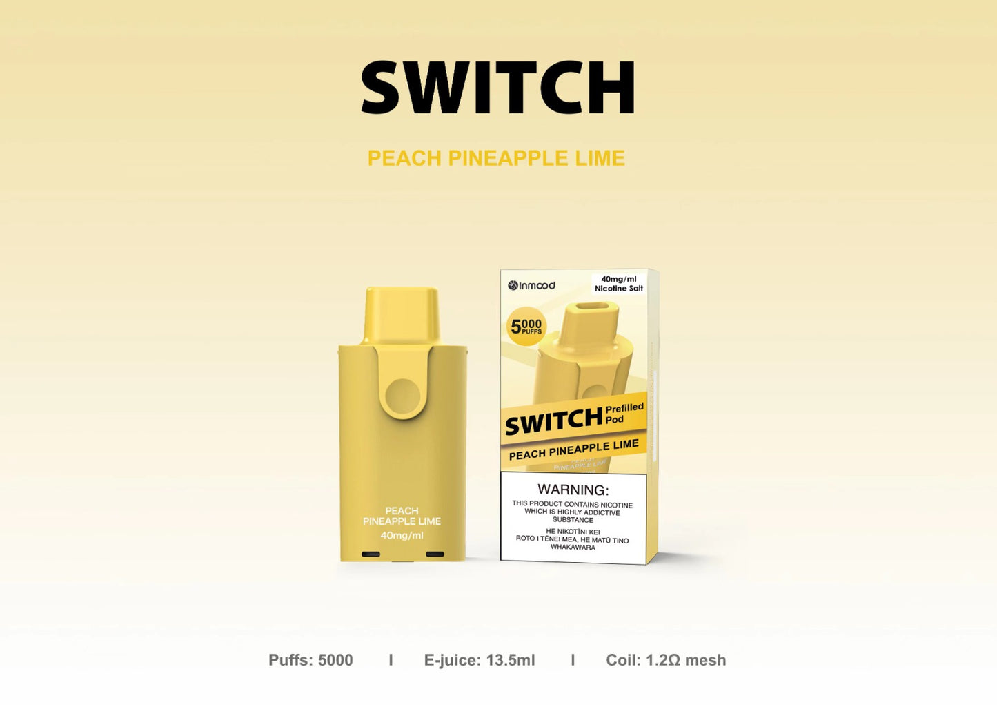 Inmood Switch Pods -5000 puffs (pack of 10) 40mg