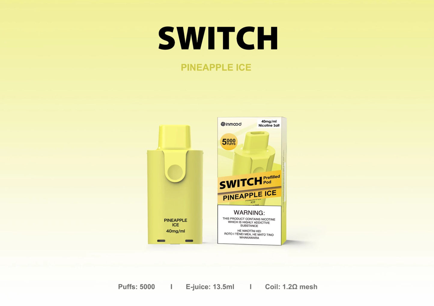 Inmood Switch Pods -5000 puffs (pack of 10) 40mg