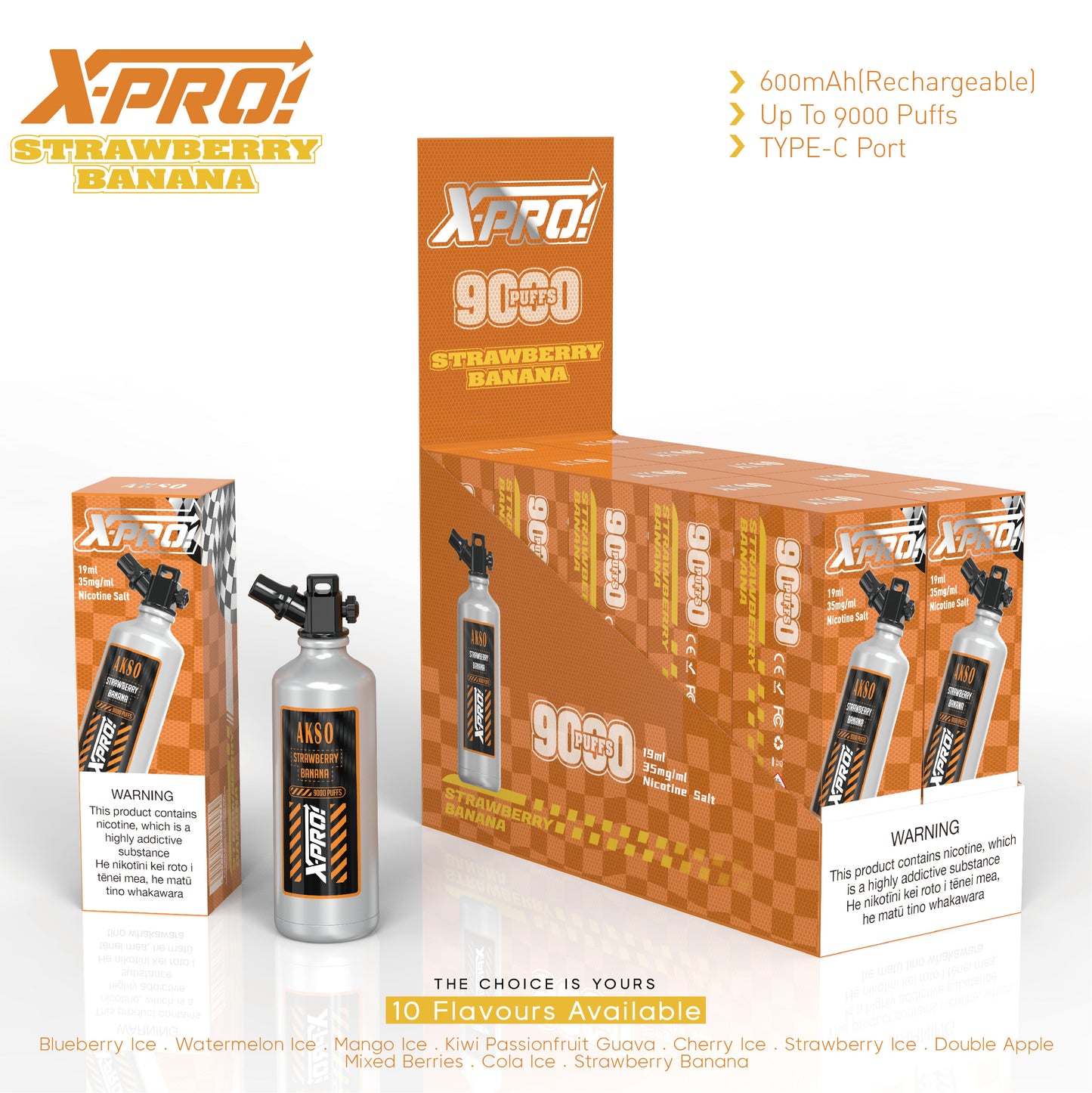 AKSO XPRO-9000 Puffs (Box of 10 pieces)