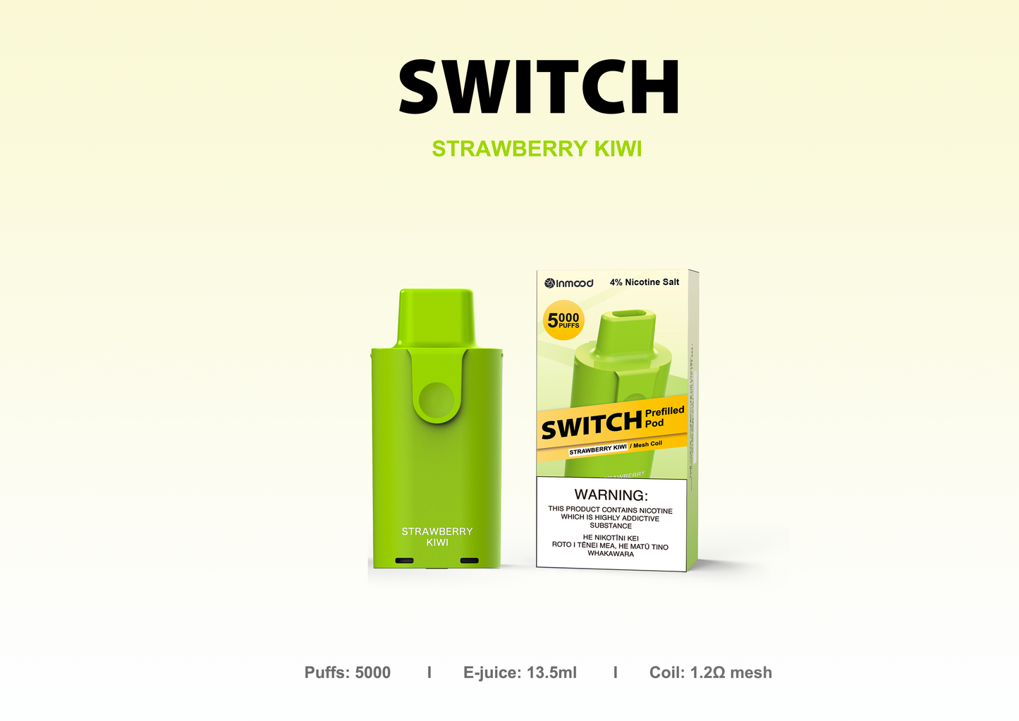 Inmood Switch Pods -5000 puffs (pack of 10) 40mg